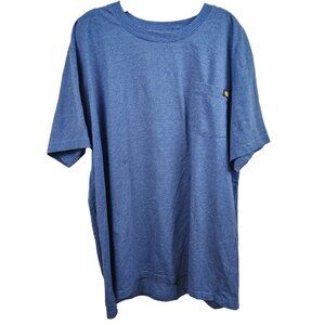 Dickies Mens T-Shirt 2XLT Heather Blue Pocket Short Sleeve Crew neck Workwear